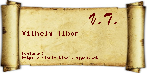 Vilhelm Tibor névjegykártya